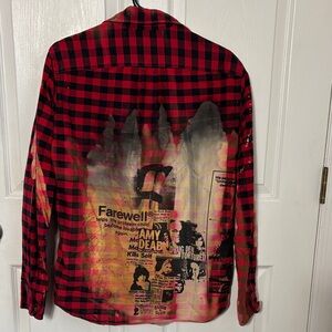 FAREWELL DIVISION Kurt Cobain Amy Winehouse Red plaid bleached